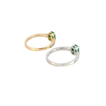 Load image into Gallery viewer, 14k Solid Gold Diamond and Emerald Statement Ring