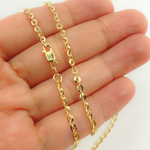 Load image into Gallery viewer, 14K Solid Gold Flat Cable Chain