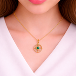 Load image into Gallery viewer, GDP280. 14K Solid Gold Gemstone Star Charm