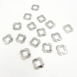 Load image into Gallery viewer, Sterling Silver Brushed Flower Connector