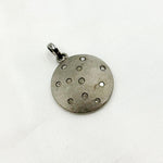 Load image into Gallery viewer, DP264. Diamond Sterling Silver Round Pendant