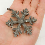Load image into Gallery viewer, DP036. Diamond Sterling Silver Snowflake Pendant