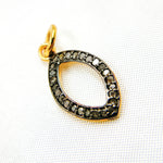 Load image into Gallery viewer, DC859. Diamond Sterling Silver Marquise Shape Charm