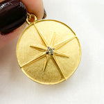Load image into Gallery viewer, Diamond Sterling Silver Round Star Charm
