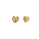 Load image into Gallery viewer, EFD52828. 14k Solid Gold Diamond Heart Stud Earrings