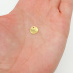 Load image into Gallery viewer, Gold-plated sterling silver brushed round flat disc charm with a single hole