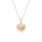 Load image into Gallery viewer, 14K Solid Gold Heart Shape Diamond Necklace