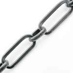 Load image into Gallery viewer, Black Rhodium Matt Sterling Silver Paperclip Chains
