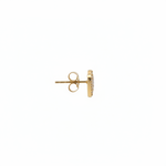 Load image into Gallery viewer, EFD54274. 14K Solid Gold Diamond Heart Earrings