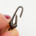 Load image into Gallery viewer, Black Rhodium Matt Sterling Silver Oval Clasp