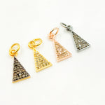 Load image into Gallery viewer, DC932. Diamond Sterling Silver Triangle Charm