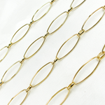 Load image into Gallery viewer, V159GP. Gold Plated Sterling Silver Short Oval Link