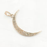 Load image into Gallery viewer, DP495. Diamond Sterling Silver Moon Pendant