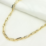 Load image into Gallery viewer, 14K Yellow Hollow Gold Diamond Cut Mariner Link Chain