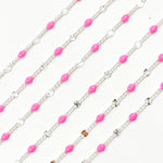 Load image into Gallery viewer, Sterling Silver Enamel  Marina Link Chain