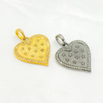 Load image into Gallery viewer, DP419. Diamond Sterling Silver Heart Pendant with Gemstone