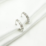 Load image into Gallery viewer, Diamond Hoop Earrings