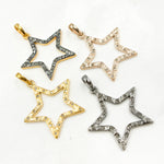 Load image into Gallery viewer, DP370. Diamond Silver Star Pendant