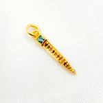 Load image into Gallery viewer, DC363. Diamond Sterling Silver Spike Pendant with Gemstone