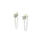 Load image into Gallery viewer, EFI52161. 14k Solid Gold Diamond Dangle Studs