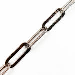 Load image into Gallery viewer, Buy Black Rhodium Sterling Silver Hammered Paperclip Link Chain