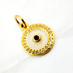 Load image into Gallery viewer, Buy Now Diamond Sterling Silver Round Enamel Charm with Gemstone