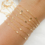 Load image into Gallery viewer, V241GF. 14K Gold-Filled Smooth Paperclip and Diamond Cut Marina Link Chain