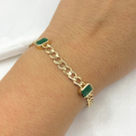 Load image into Gallery viewer, CB96105EM. 14k Solid Gold Gemstone Bracelet