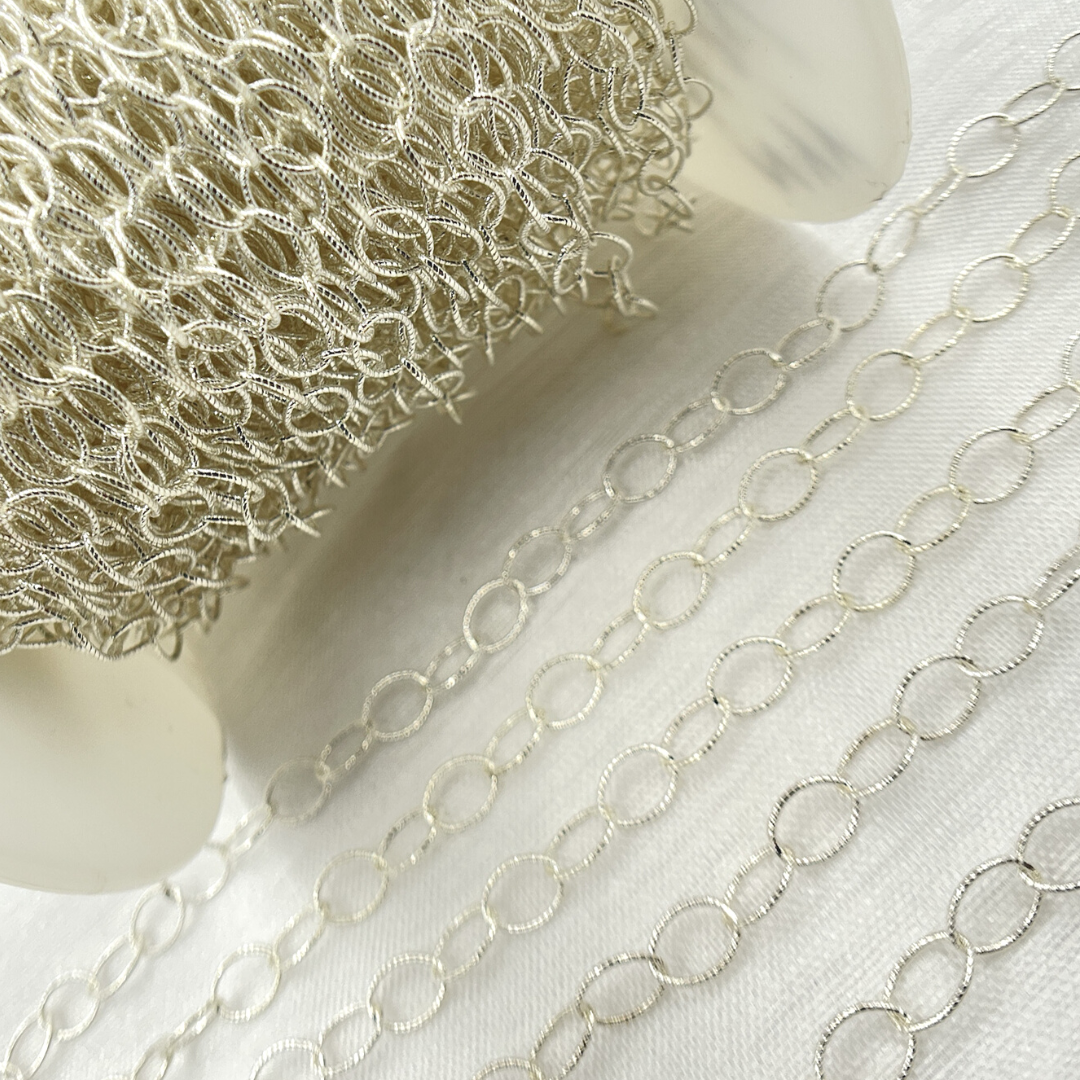 720TWSS. Sterling Silver Twisted Oval Link Chain