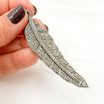Load image into Gallery viewer, DP084. Diamond & Sterling Silver Leaf Pendant