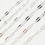 Load image into Gallery viewer, Buy Sterling Silver Flat Paperclip Chain