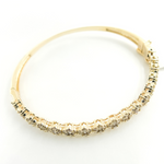 Load image into Gallery viewer, KG90. 14K Solid Gold Diamond Flower Shape Bangle