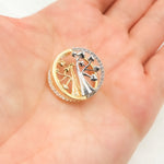 Load image into Gallery viewer, 333YW. 14K Solid Yellow and White Gold Charm