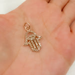 Load image into Gallery viewer, DC560. Diamond Sterling Silver Hamsa Pendant