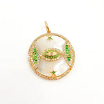 Load image into Gallery viewer, Buy Round Evil Eye and Stars Pendant