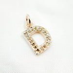Load image into Gallery viewer, DC538. Diamond Sterling Silver Letter "D" Charm