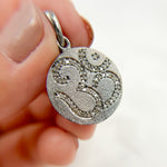 Load image into Gallery viewer, DP034. Diamond Sterling Silver OM Symbol Round Pendant