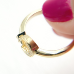 Load image into Gallery viewer, 14K Solid Gold Diamond Moon & Star Ring.