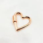 Load image into Gallery viewer, DC1002. Sterling Silver Heart Screw Clasp