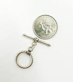 Load image into Gallery viewer, 925 Sterling Silver Toggle Lock 12mm Round. Toggle8SS

