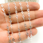 Load image into Gallery viewer, Sterling Silver Hammered Diamond Shape Link Chain