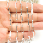 Load image into Gallery viewer, Silver Paperclip Chain