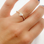 Load image into Gallery viewer, 14k Solid Diamond Heart Ring.