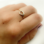 Load image into Gallery viewer, 14K Solid Gold Heart Ring.