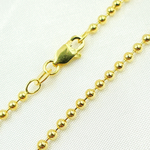 Load image into Gallery viewer, 14k Solid Yellow Gold Bead Chain