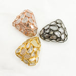 Load image into Gallery viewer, DC810. Diamond & Sterling Silver Triangle Bead