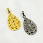 Load image into Gallery viewer, Diamond Sterling Silver Drop Flower Pendant