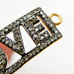Load image into Gallery viewer, DC592. Diamond & Sterling Silver Rectangle Love Connector