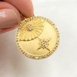 Load image into Gallery viewer, Buy Diamond Sterling Silver Round Star Pendants