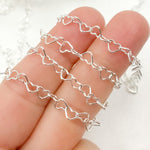 Load image into Gallery viewer, 630SS. Sterling Silver Heart Link Chain